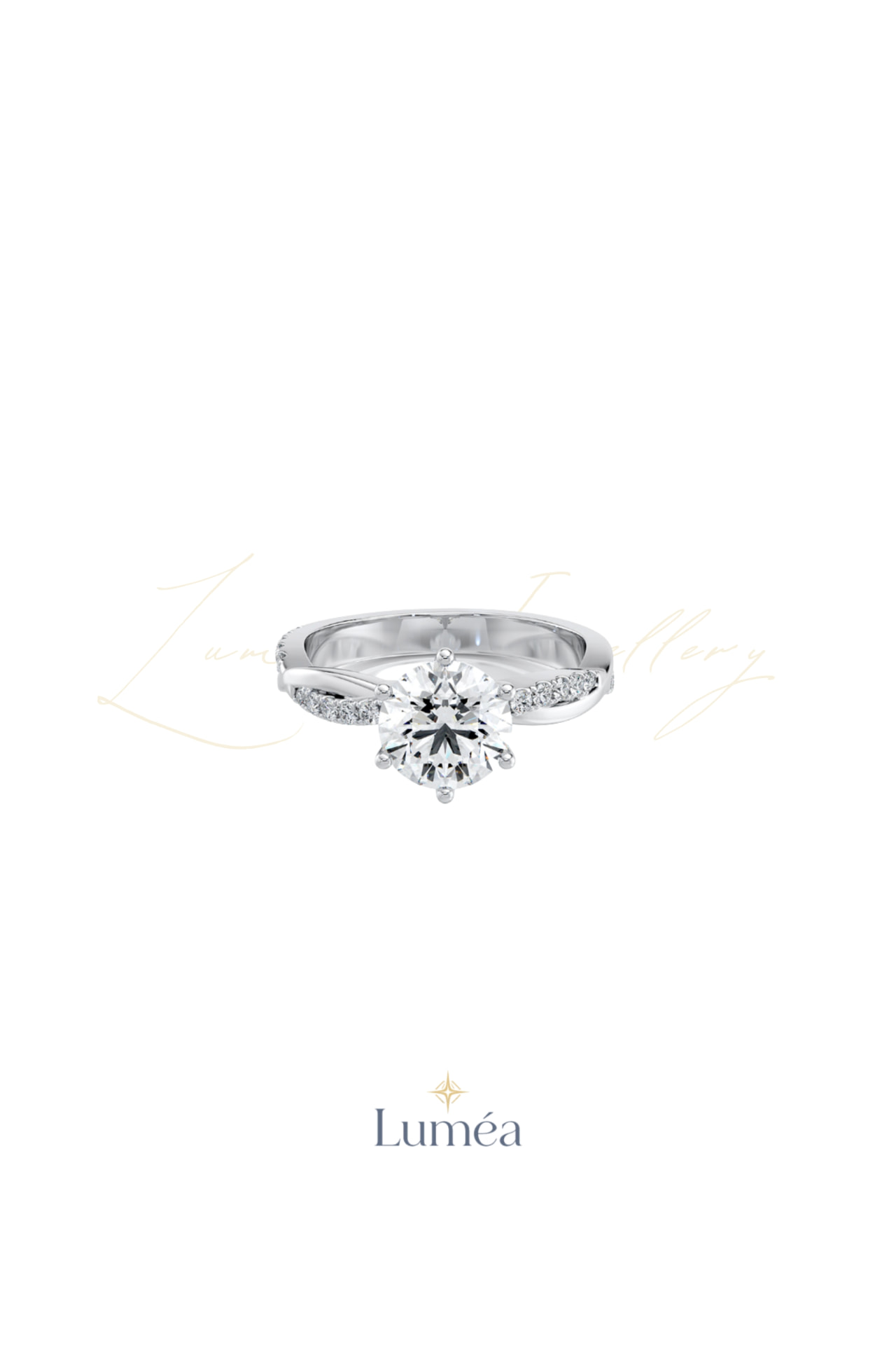 The Classic 6-Prong Twisted Pavé