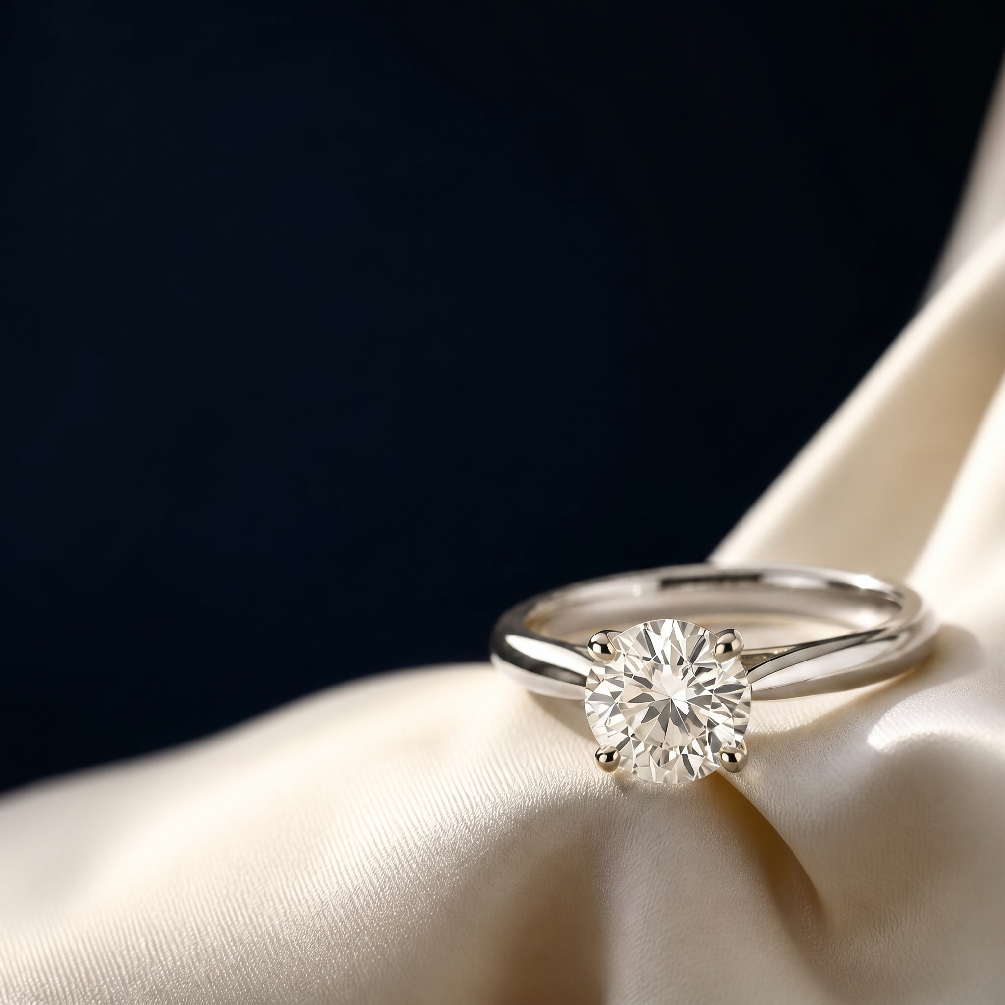 Luméa lab-grown solitaire engagement ring in 18k yellow gold